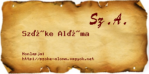 Szőke Alóma névjegykártya